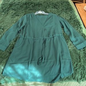 Forest green long sleeve dress